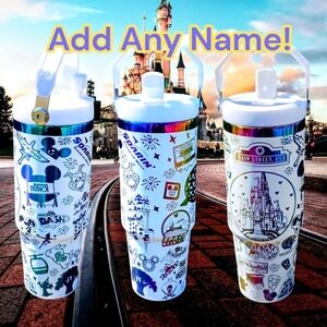 Disney Themed Tumbler White with Multicolor